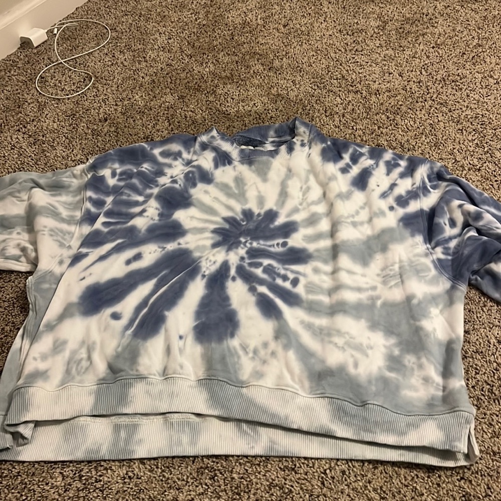 tie dye american eagle crewneck